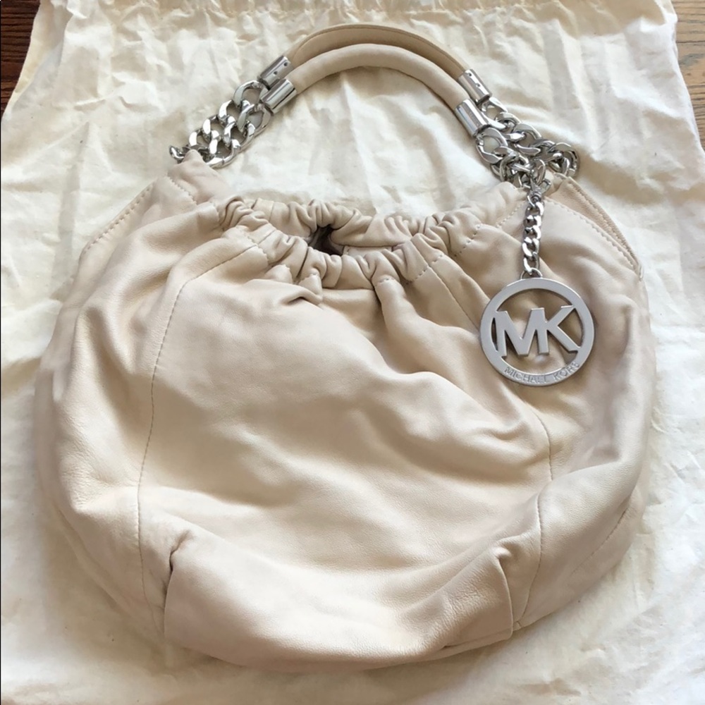 Michael Kors hobo bag cream/white leather